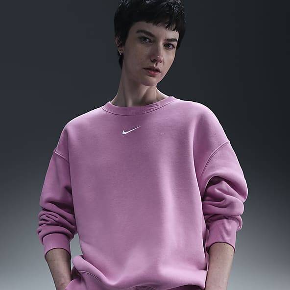 Pink and grey nike jumper new arrivals